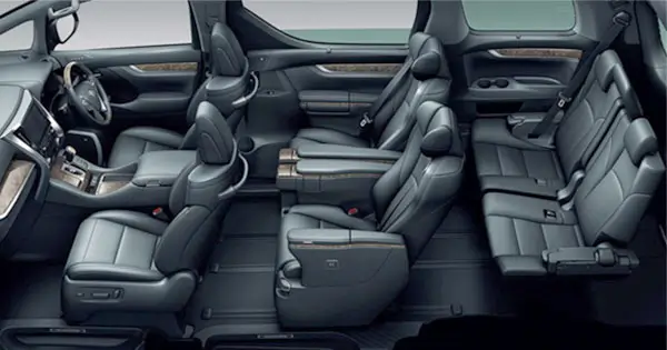Inside Skylimo Toyota Alphard Business Class Seats