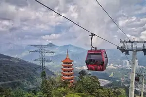 Awana SkyWay cable car views during Genting Highlands transfer